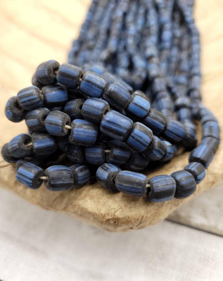 Beautiful Glass Beads Handmade From Thailand 5-8mm x 5-6mm / Strand 10 "Or 22" / Jewelry Supplies./ Indonesian Lampwork Beads/Java.
