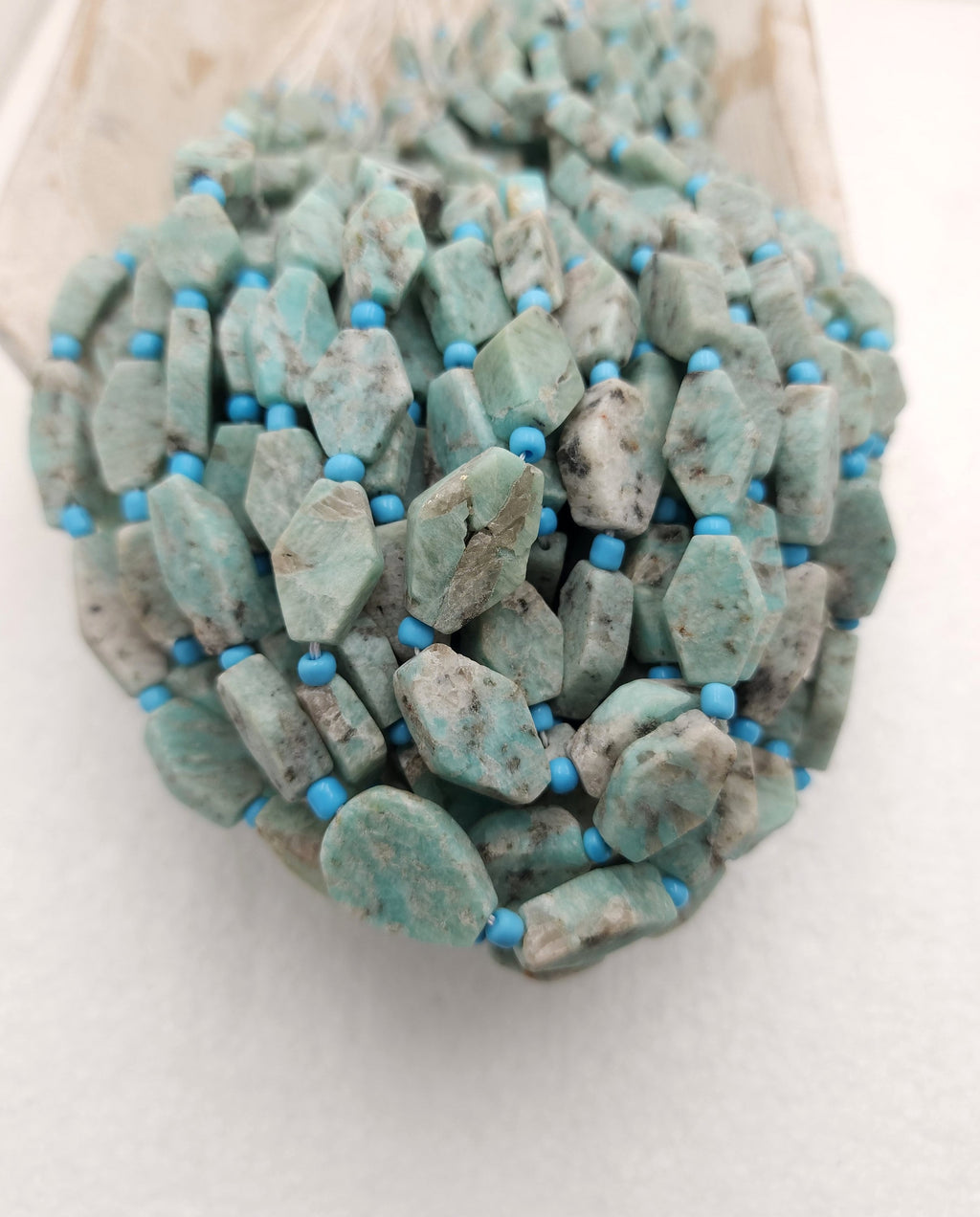 Vintage Amazonite Afghani Beads, Beads Excavated From Afghanistan, Genuine Amazonite Rough Cut, Jewelry Making Beads, Strand 17-18" 14-23mm