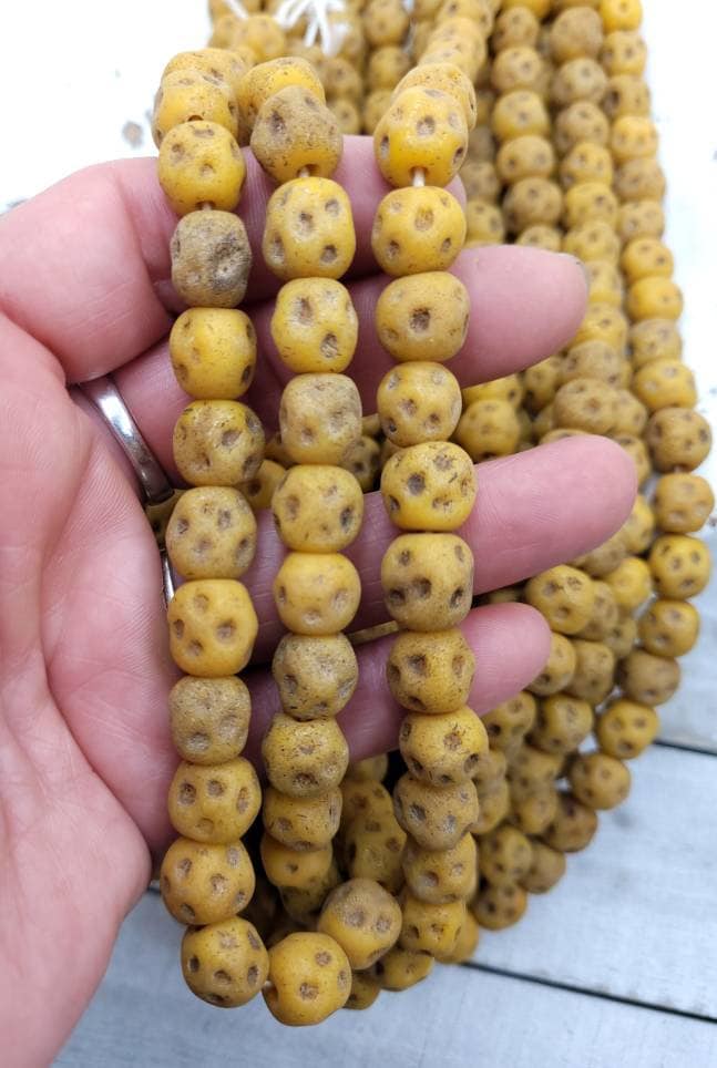 What A Beautiful Beads Designed By My Inspiration With Rustic Accent 15 Beads 10-11 × 10-11mm / Lampwork Beads / Indonesian / Thailand.