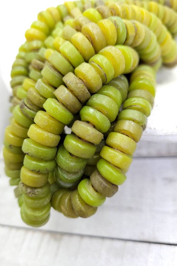 Hermosas cuentas con acento rústico de 11-12 mm de hilo de 10" de largo/indonesio/java/tailandia/suministros de joyería.