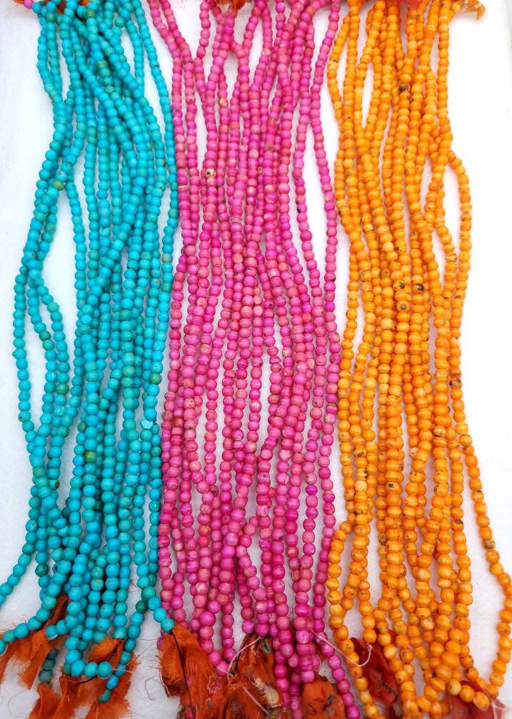 Beautiful Handmade Water Buffalo Bone Beads 4x4-4x5mm / 12 inches strand 70-74 Beads / Jewelry Supplies.