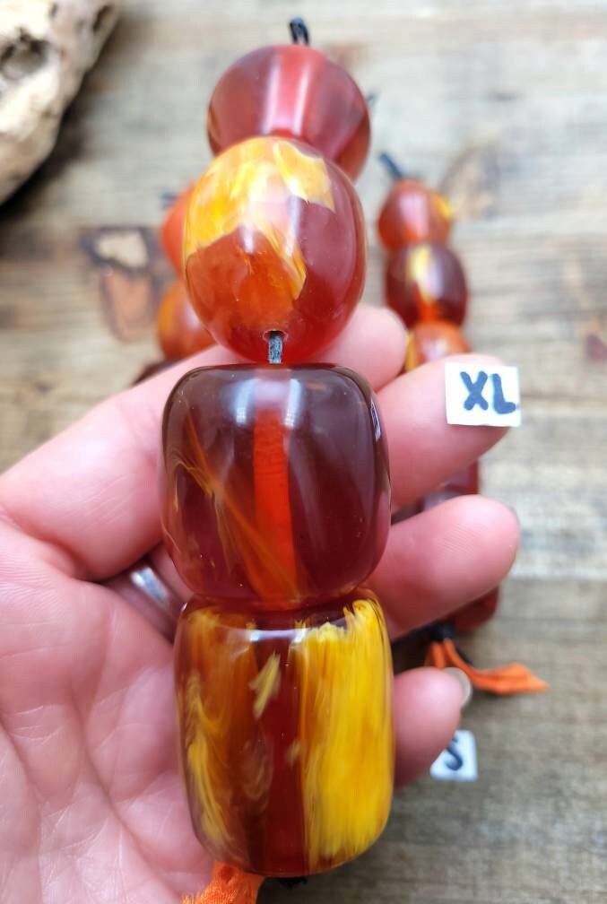 Synthetic Resin Beads /Option To Choose In Size / African / Tribal / Ethnic / Jewelry Supplies.