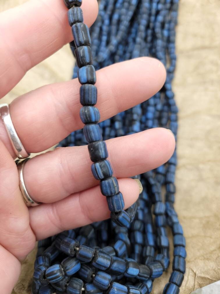 Beautiful Glass Beads Handmade From Thailand 5-8mm x 5-6mm / Strand 10 "Or 22" / Jewelry Supplies./ Indonesian Lampwork Beads/Java.