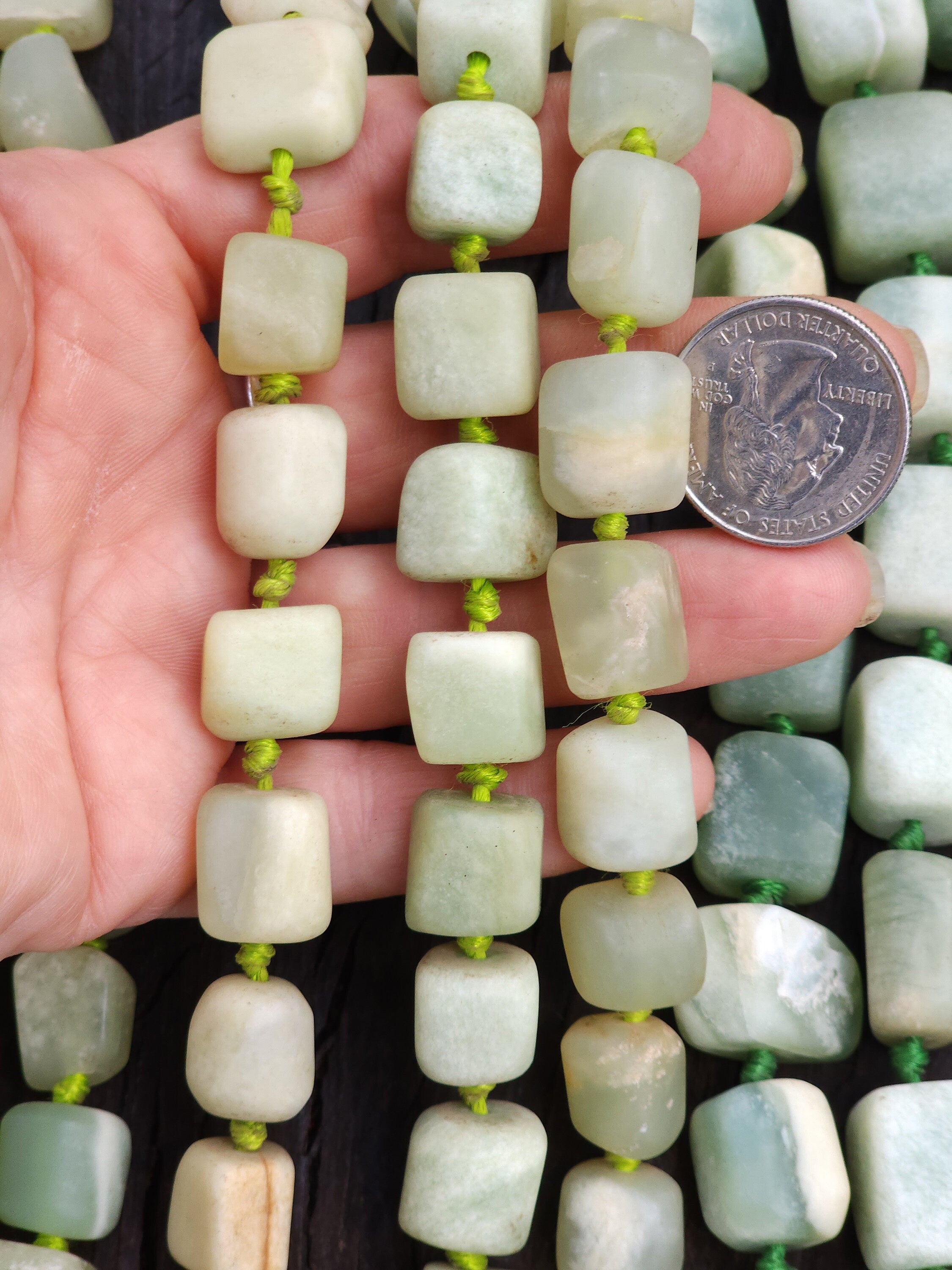 Natural Stone Beads (Jade) Of Afghanistan, Healing Stones (Jade), Option To Choose Green Or Lemon Green Full Strand 20-21", Jewelry Supplies