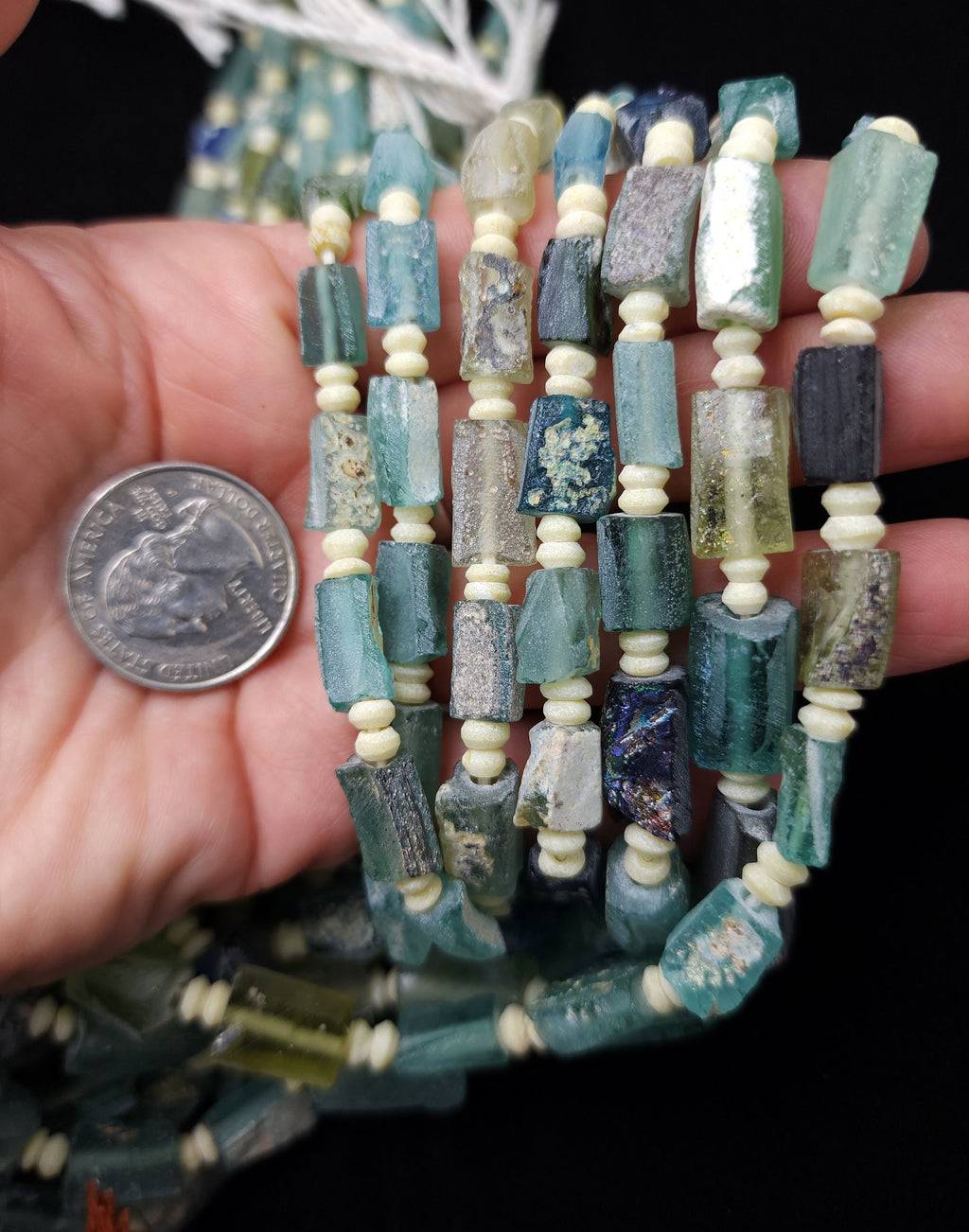 Antique Roman Glass, with a remarkable history spanning over 2000 years, this genuine glass is ideal for crafting exquisite jewelry.