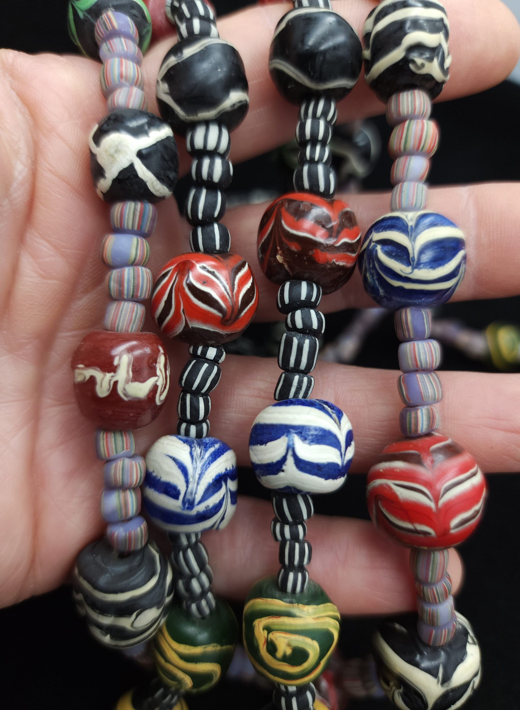 Java Glass Beads Variable Necklace 14" Variable 4-14mm / Gooseberry Beads / Option to choose / Jewelry Making Supplies.