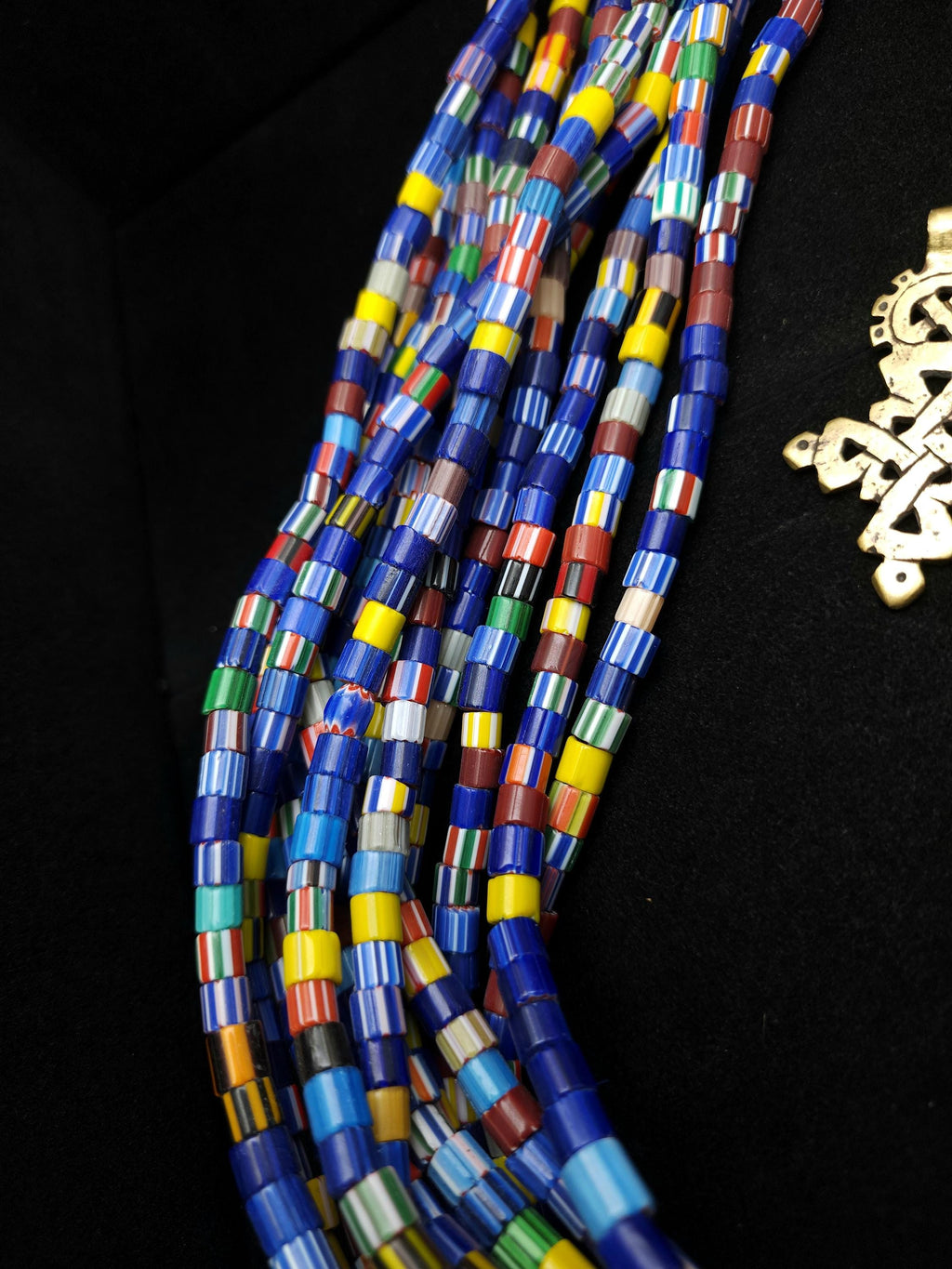 Full Strand 22-24" Multicolor Chevron Beads From India, 5x8mm- 7x8mm, Jewelry Making Supplies, Crafting.