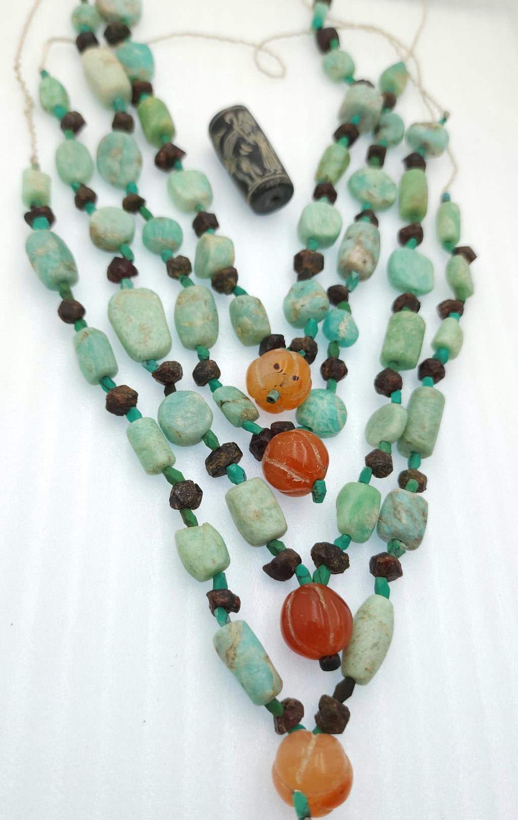 New arrival! Old Amazonite Strand 13-14", Genuine Ancient Amazonite From Afghanistan, Healing Stones, Jewelry Making Supplies.