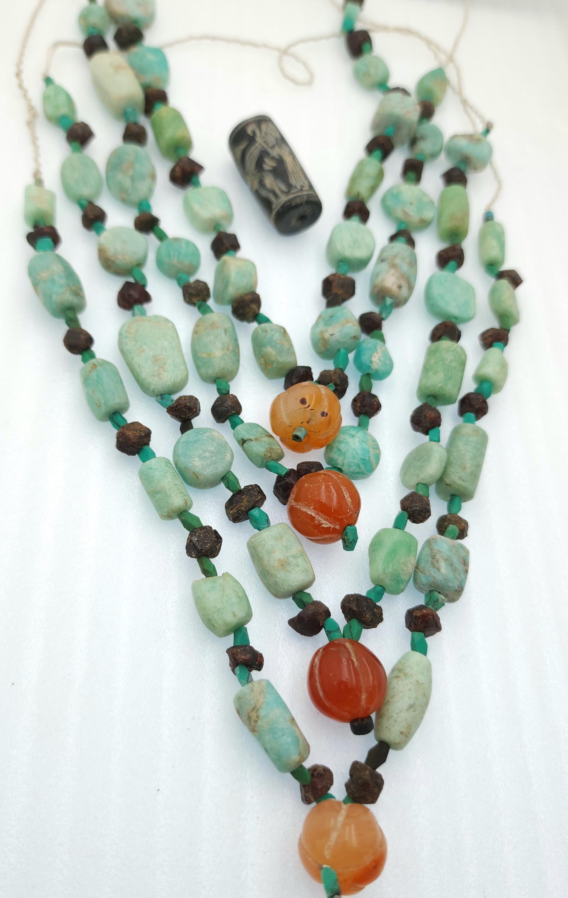 New arrival! Old Amazonite Strand 13-14", Genuine Ancient Amazonite From Afghanistan, Healing Stones, Jewelry Making Supplies.