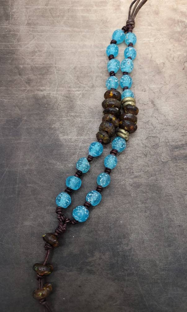 Beautiful Bracelet For Men And W / Unique Elegant Antique Rustic Accent / African Jewelry / Indonesian Jewelry /Bronze/High Quality Leather.