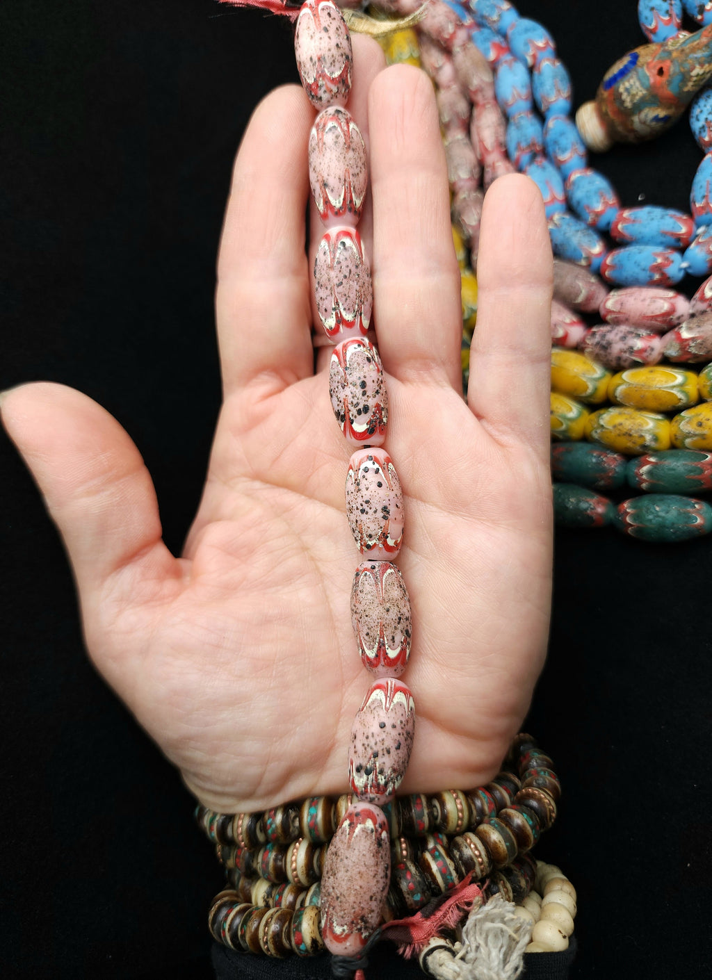 Rustic Chevron Style Beads, Handcrafted From Thailand, 8 Beads  22-23x11mm, Unusual Beads, Lampwork Beads, Jewelry Making Supplies,  Craft.