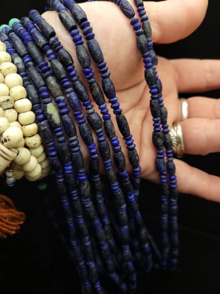 Beautiful Lapis Lazuli Necklace from Afghanistan for Men and Women / LapisLazuli Carnelian and Turquoise  / Two Options to choose from.