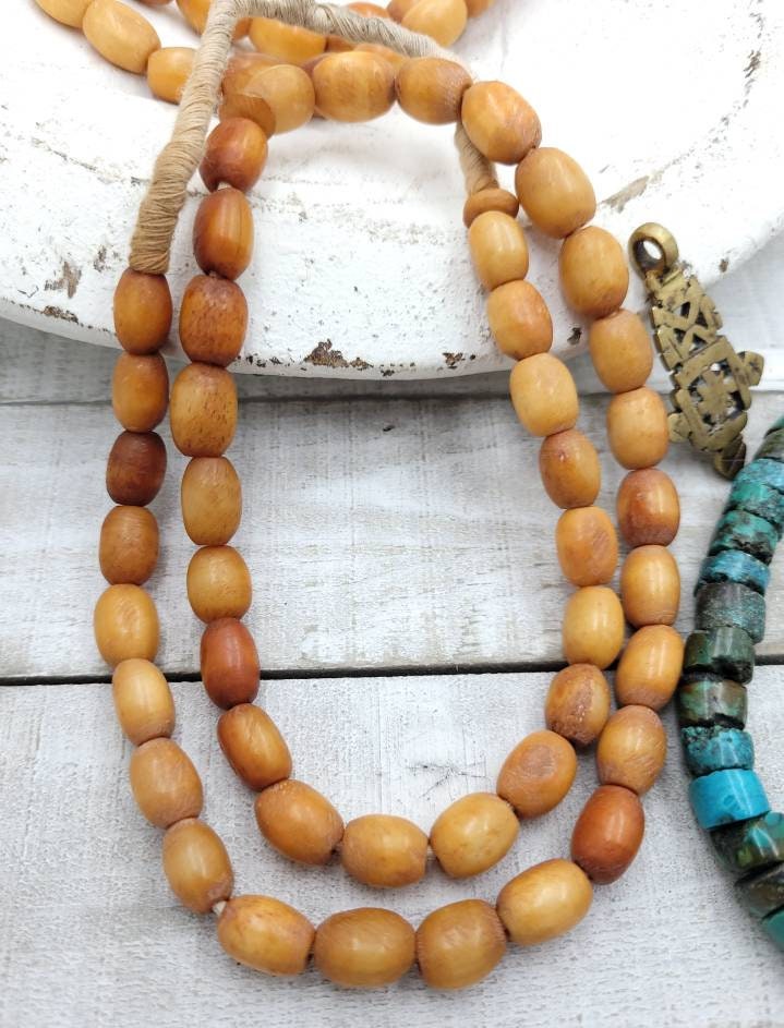African Camel Bone Beads 13 "Option to Choose 11-13mm x9-10mm Or 13-15mm x 9-10mm/African Trade Beads/ Jewelry Supplies.