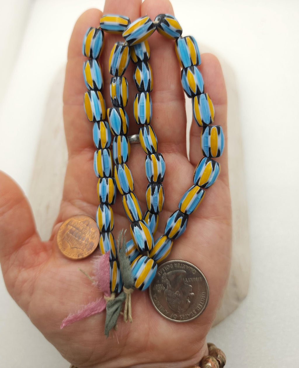 Chevron Multilayer Beads 11 × 8-9mm Strand 8" / Jewelry Making Supplies / Craft.