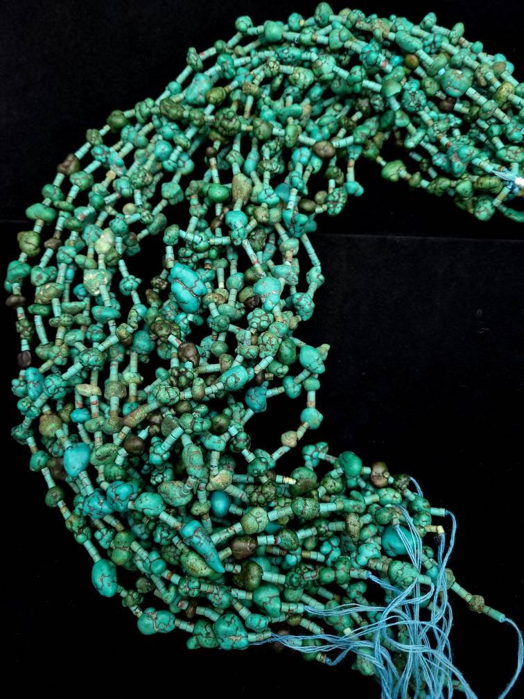 Turquoises Uncut Beads, Strand 17"-18 Inches, Unusual Stone Beads From Afghanistan,  JewelrySupplies.