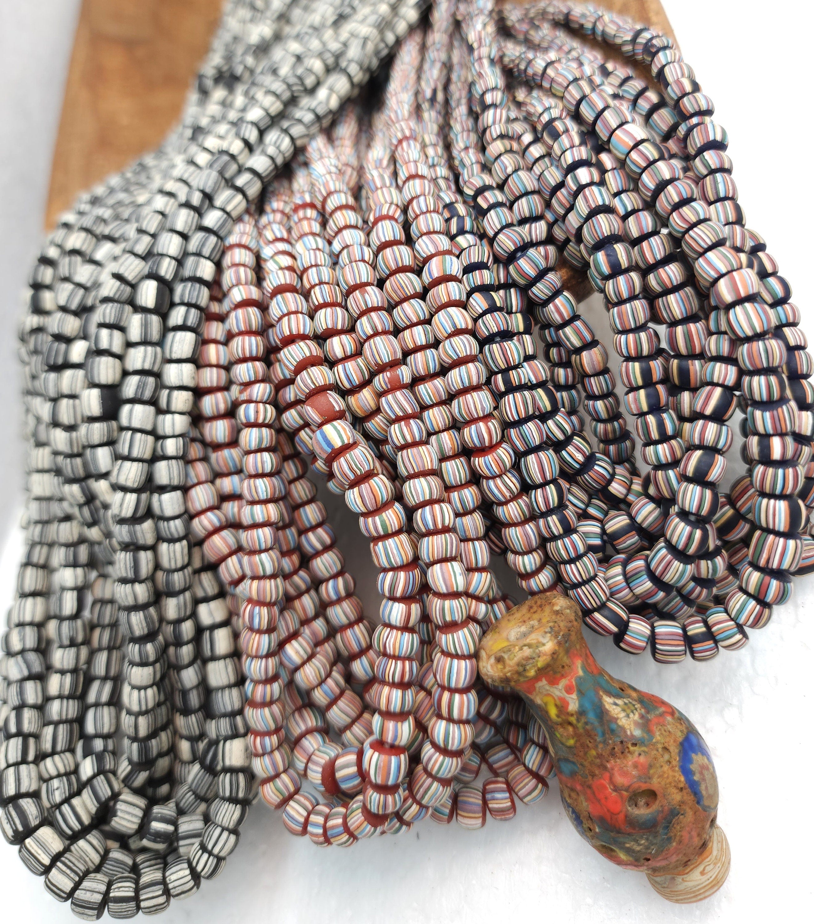 Full Strand 23" Venetian Style Currant Glass Beads 5-6mm Option To Choose / Jewelry Supplies / Java Lampwork beads / Indonesia