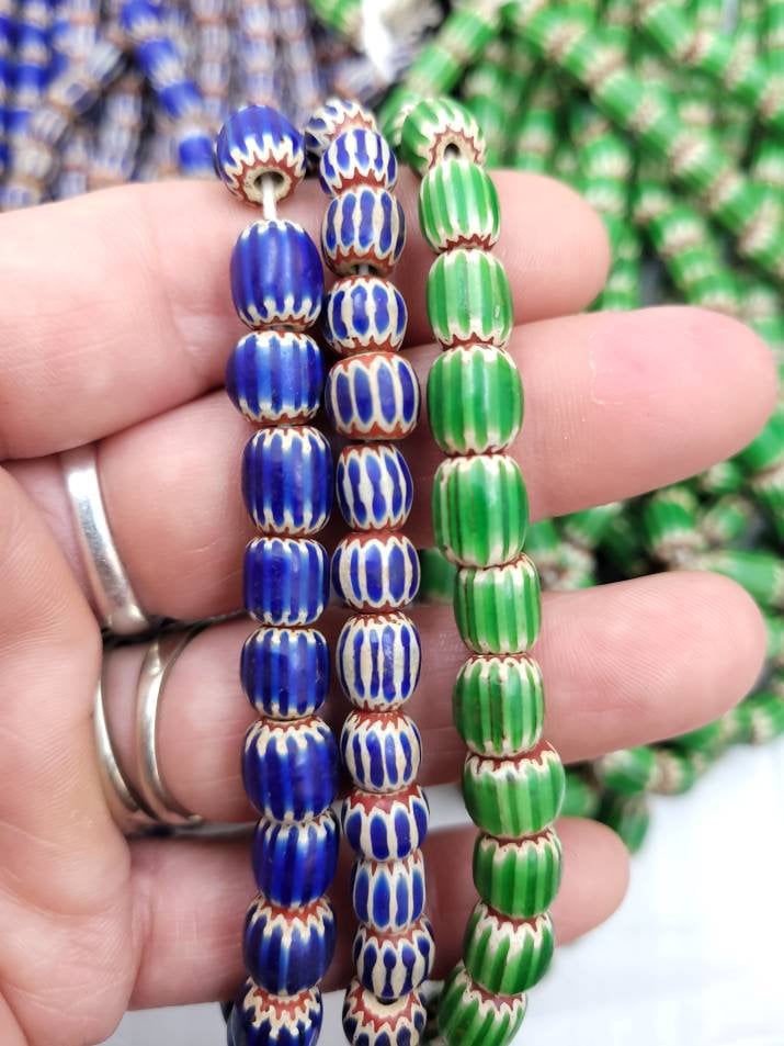 Multilayer Chevron Beads From Java Indonesia /7-9mm x 7-8mm Choose Full Strand 21" Inches 62-64 Or Half Strand / Vintage / Jewelry Supplies