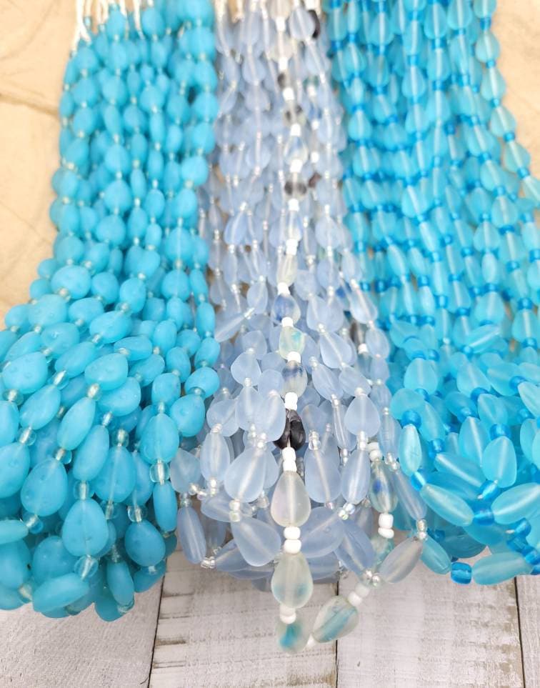 Glass Beads From AfghanistanStrand 17-18" 10 x 8mm / Jewelry Supplies / Egyptian Style Beads /Choose Color Option / Opaque Glass Beads