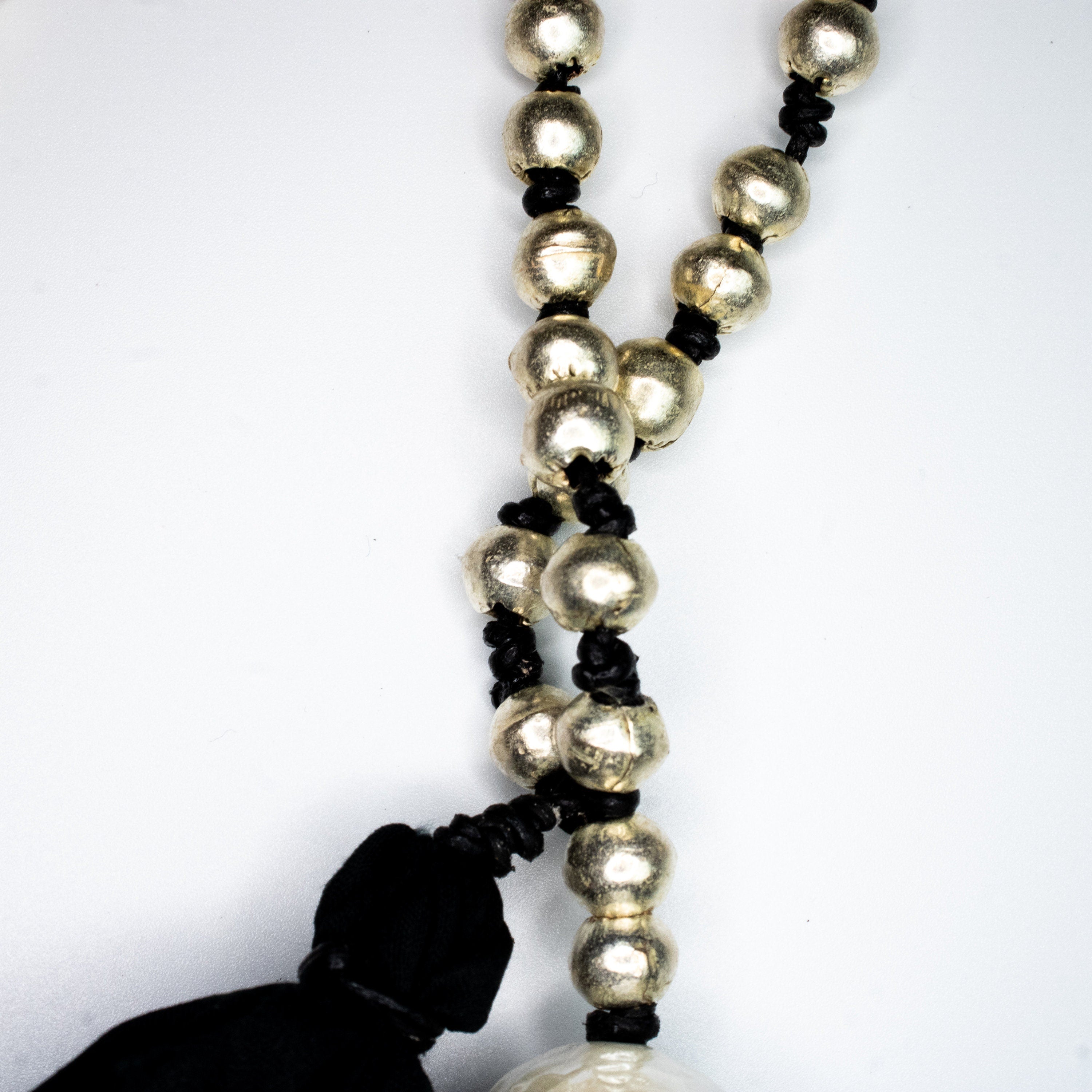 Moons | Amethyst | Ceramic | Ethiopian Metal | Sari Silk | Swarovski Crystal | Leather