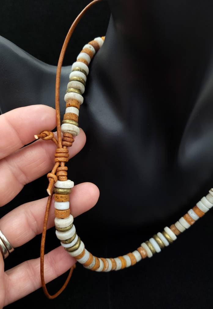 Beautiful Adaptable Necklace Size Long 11"-16" Kyanite  Natural Blue / High Quality Leather Necklace / Necklace For Him And Her.