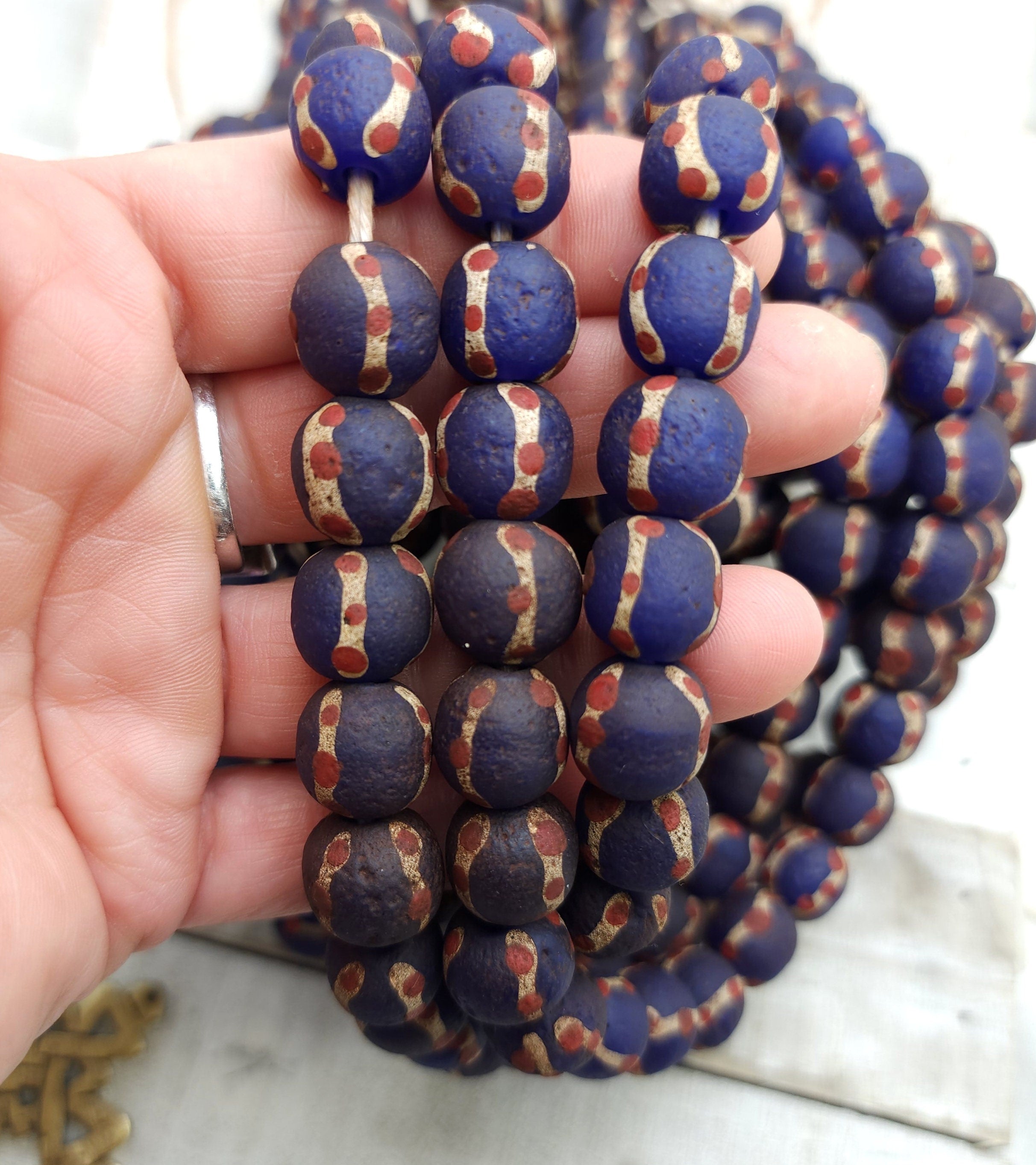 Wow Beautiful Handmade Rustic Accent Beads From Thailand 12-13mmx12-13mm / 12 Beads Per Strand / Jewelry Supplies / Java / Indonesia /