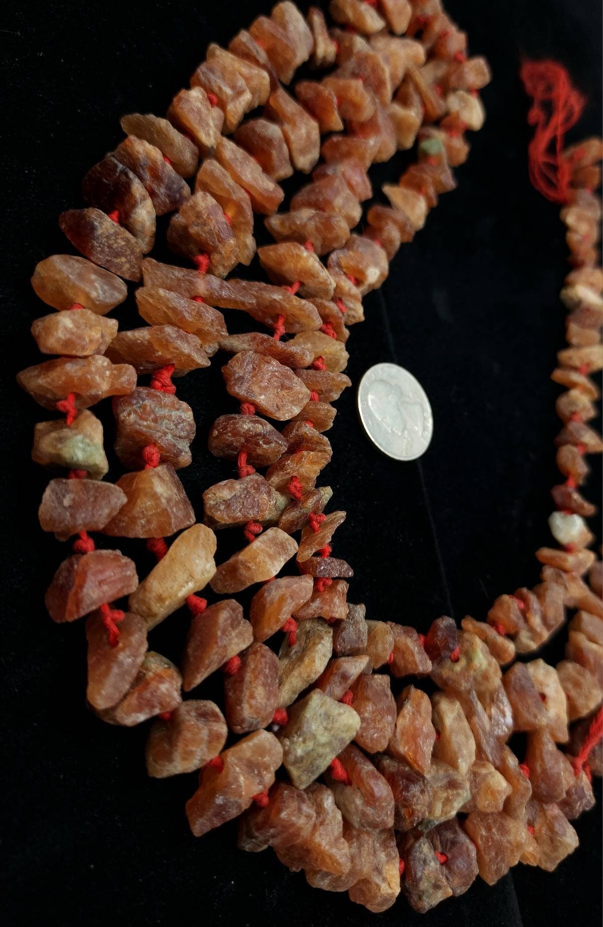 Old Raw  Honey Calcite Beads From Afghanistan Full Strand  14-15" Inches 10-20mm / Exclusive Beads Only Few Available / Jewelry Supplies.