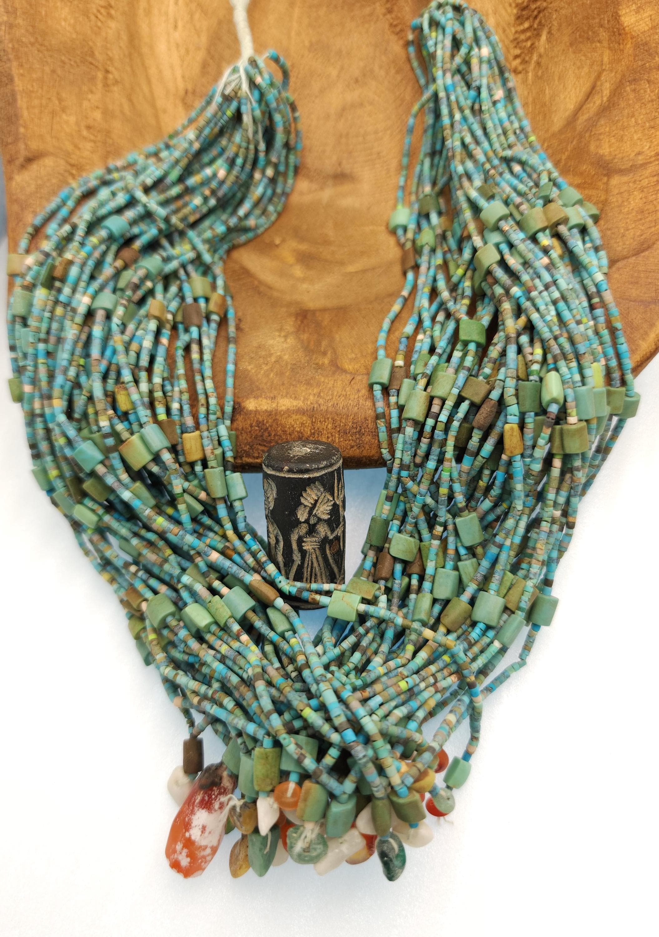 Genuine Afghan Turquoise 14" Strand 1.5-6mm, Natural Antique Beads, Semi-Precious Stone for Jewelry, Heishi Beads, Ethnic Craft Supplies