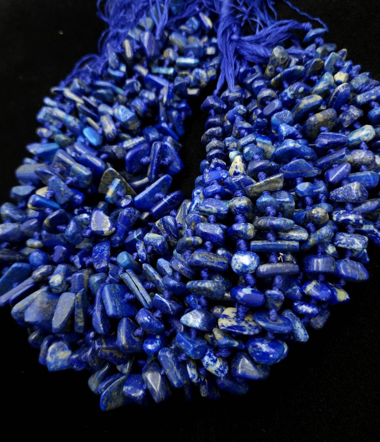 40-46 Chunk Afghani Lapis Lazuli Strand 15-16" 6-15x8-20mm Genuine Lapis Lazuli Stone / Healing Stones / Natural Beads / Jewelry Supplies.