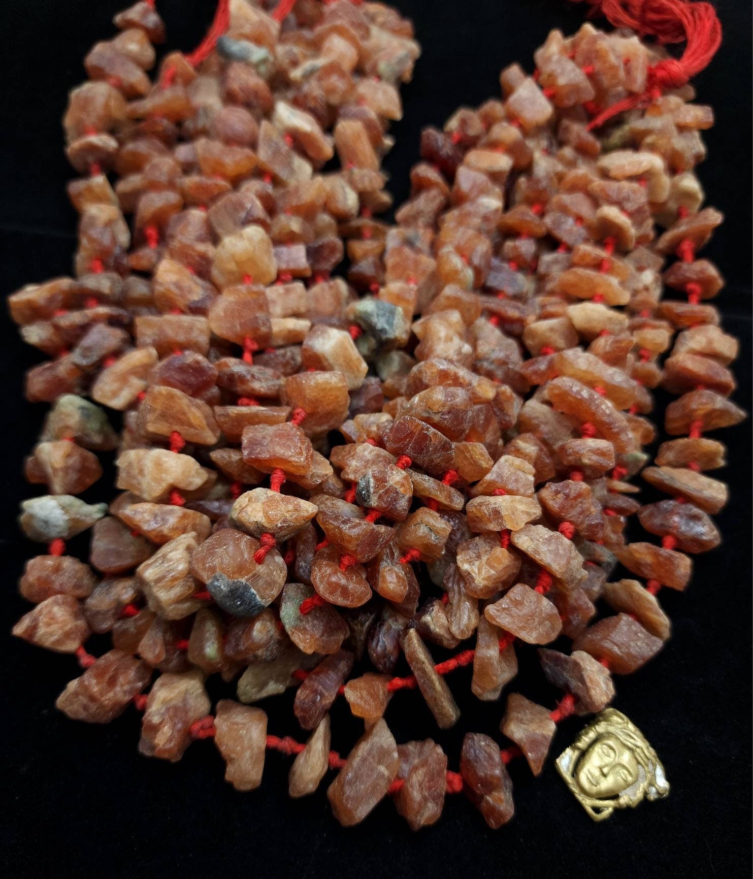 Old Raw  Honey Calcite Beads From Afghanistan Full Strand  14-15" Inches 10-20mm / Exclusive Beads Only Few Available / Jewelry Supplies.
