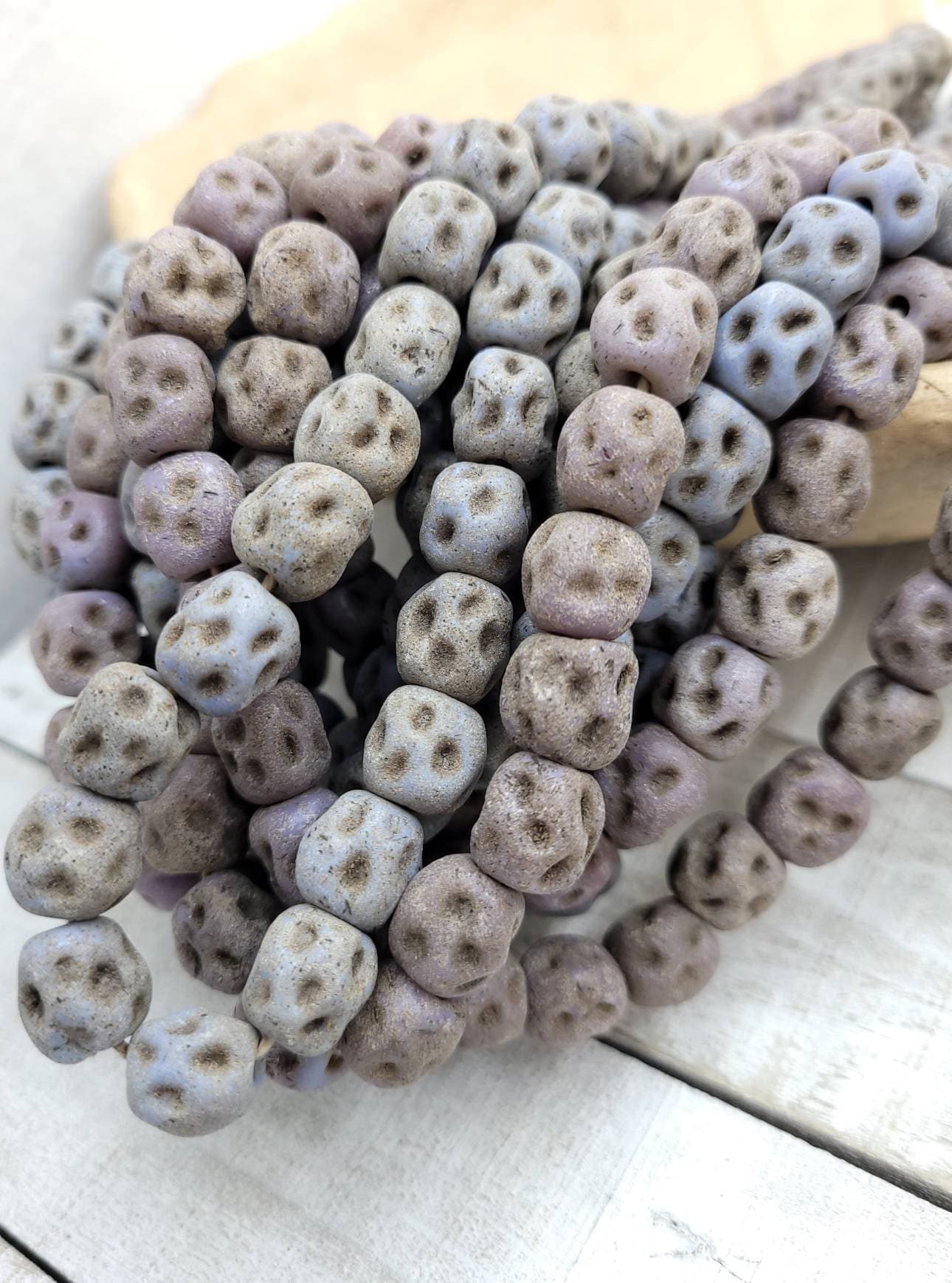 Beautiful Beads Designed By My Inspiration With Rustic Accent 15 Beads 10-11 × 10-11mm / Lampwork Beads / Indonesian / Thailand/JewelrySupp.