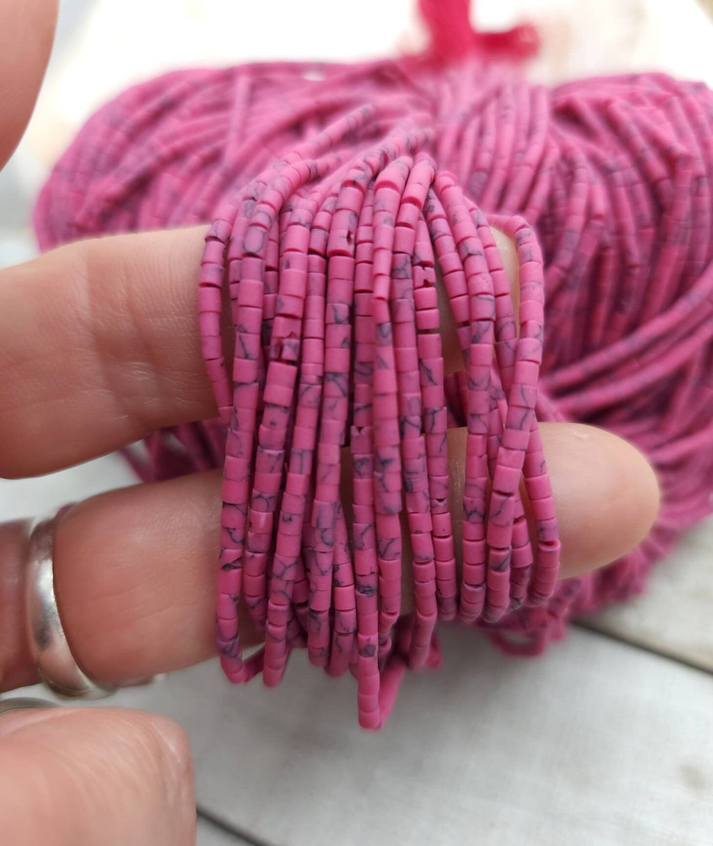 Heishi Beads From Afghanistan /  Strand 12-13" Inches Long  150+ Beads 2mm  / Jewelry Supplies.