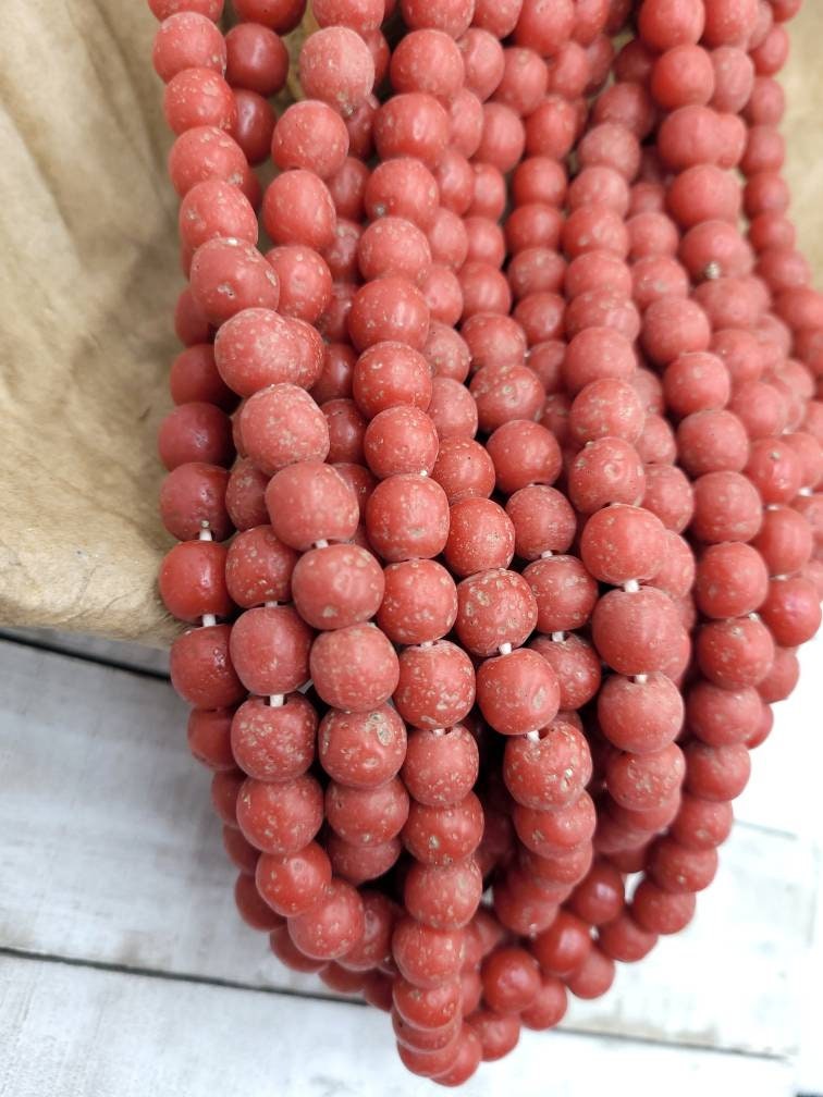 Beautiful Glass Beads With Rustic Accent Made By Artisan Hands From Thailand Strand With 20 Beads 10-11mm /Lampwork Beads/ Indonesian Beads.