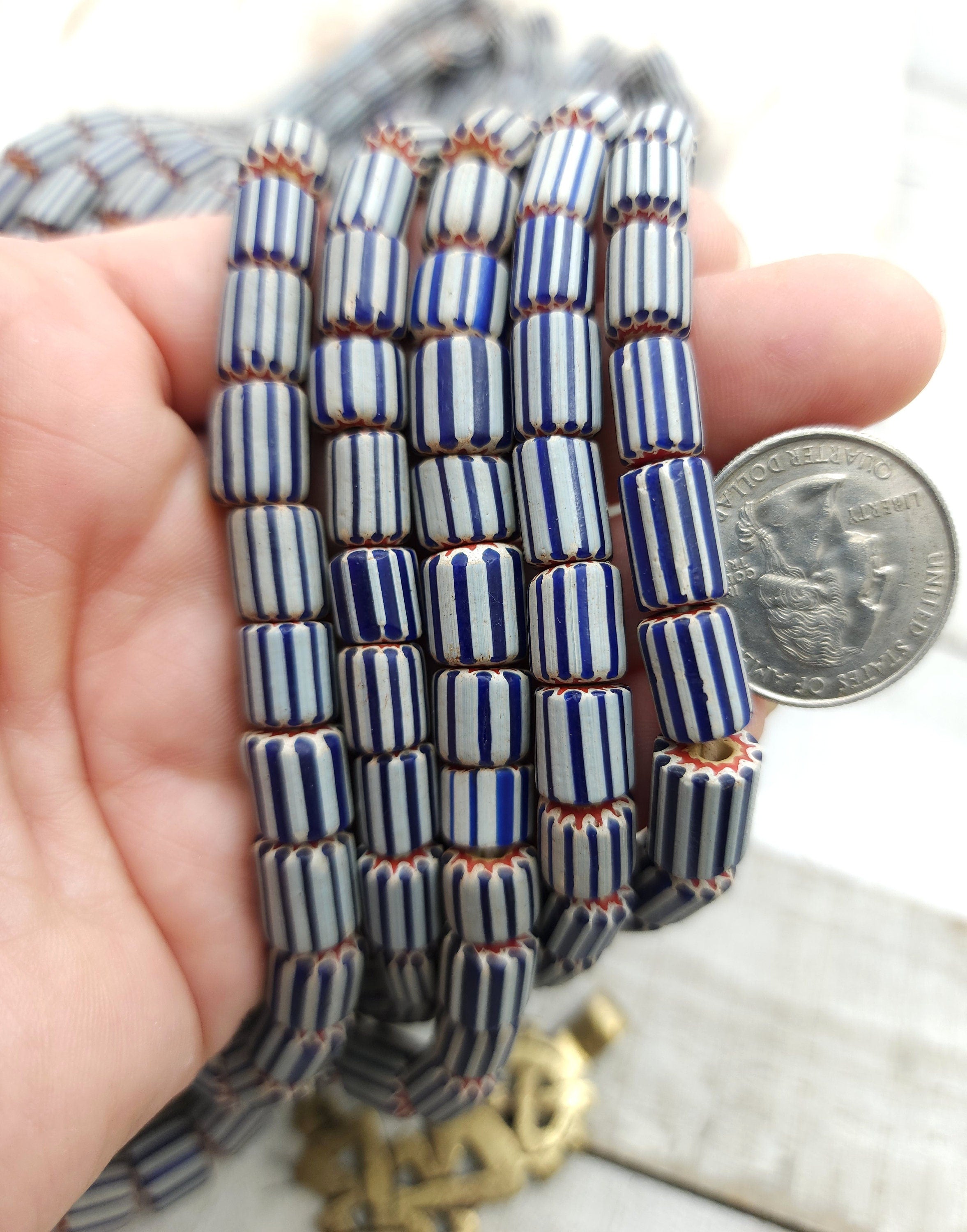 Chevron Beads Multilayer Java Indonesia, 7-11mm x 7-11mm Full Strand 20-21" Inches 58-60, Vintage, Native American,  Jewelry Supplies.