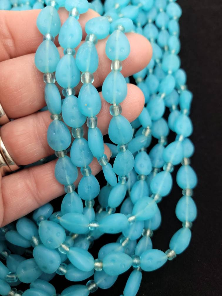 Glass Beads From AfghanistanStrand 17-18" 10 x 8mm / Jewelry Supplies / Egyptian Style Beads /Choose Color Option / Opaque Glass Beads