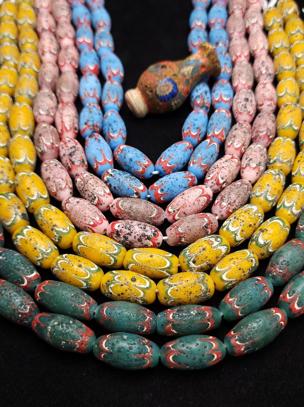 Rustic Chevron Style Beads, Handcrafted From Thailand, 8 Beads  22-23x11mm, Unusual Beads, Lampwork Beads, Jewelry Making Supplies,  Craft.