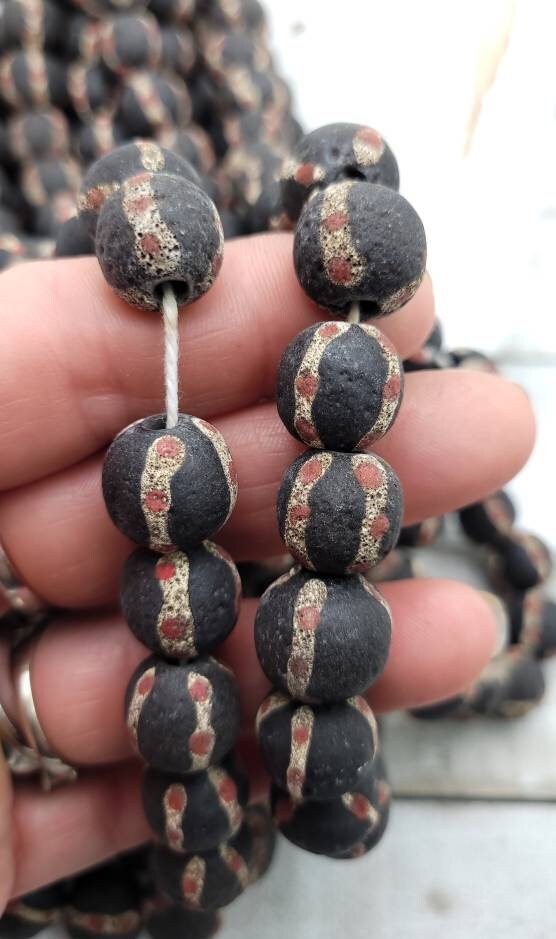 Handmade Rustic Accent Beads From Thailand 12-13mmx12-13mm  Strand With 12 beads  / Jewelry Supplies /Java / Indonesia / Boho / Ethnic .