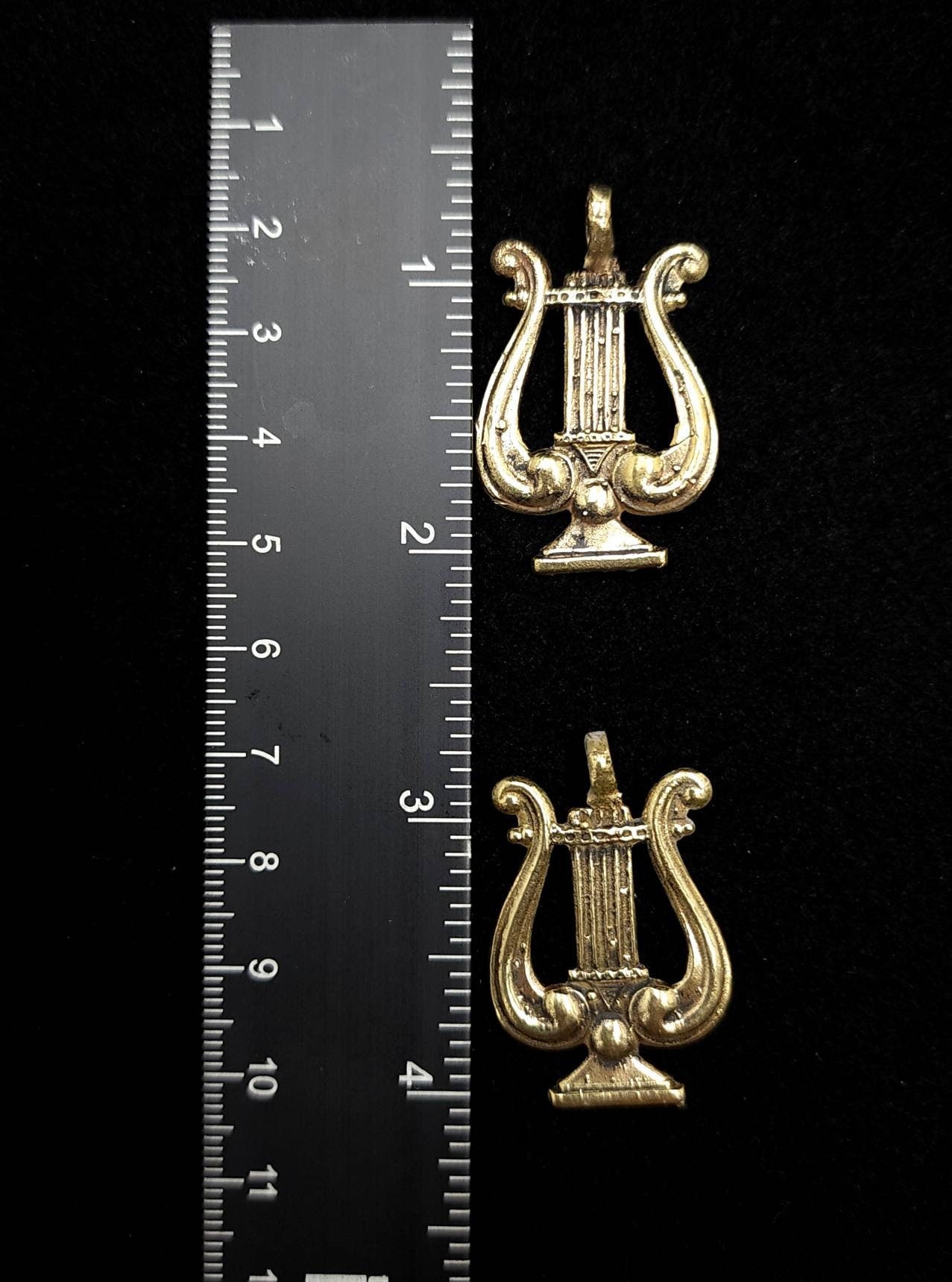 Afghani Artisan Hands Brass Pendants 35-36mm Long x 23mm Wide / Vintage / Tribal / Ethnic  / Jewelry Making Supplies.