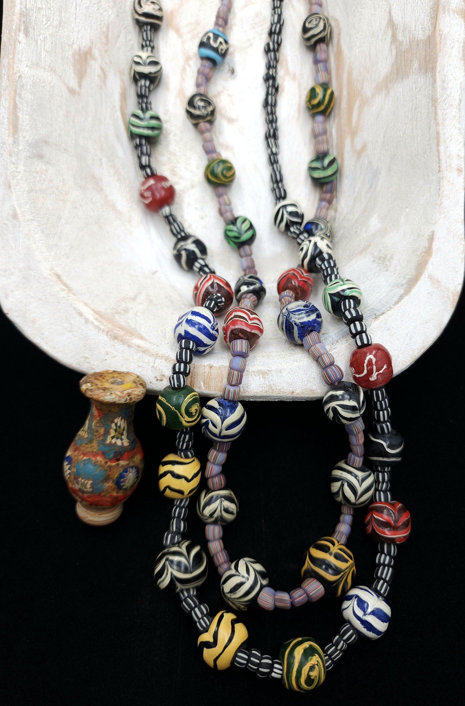 Java Glass Beads Variable Necklace 14" Variable 4-14mm / Gooseberry Beads / Option to choose / Jewelry Making Supplies.