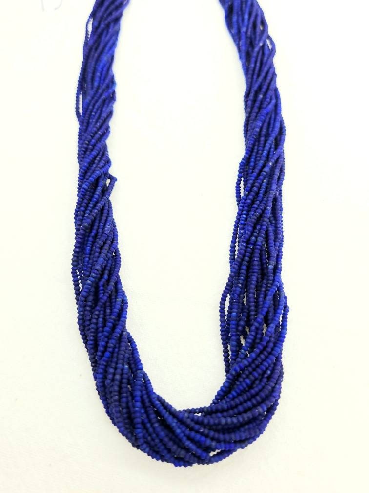 1+mm High Quality Natural Tiny Heishi Lapis Lazuli Saucer Shaped Beads / Jewelry Supplies / Beautiful Beads From Afghanistan / Heisi Beads.