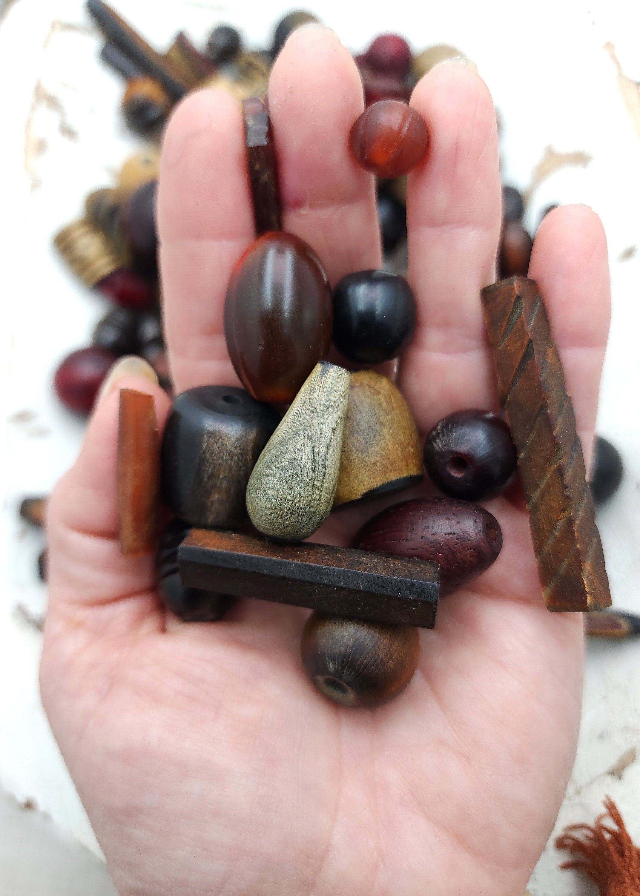 Natural Buffalo Horn Bone Beads, 50 Grams or 100 Or 200 Grams, High Quality Natural Vintage Bone Beads, Hand Carved Beads, Jewelry Supplies.