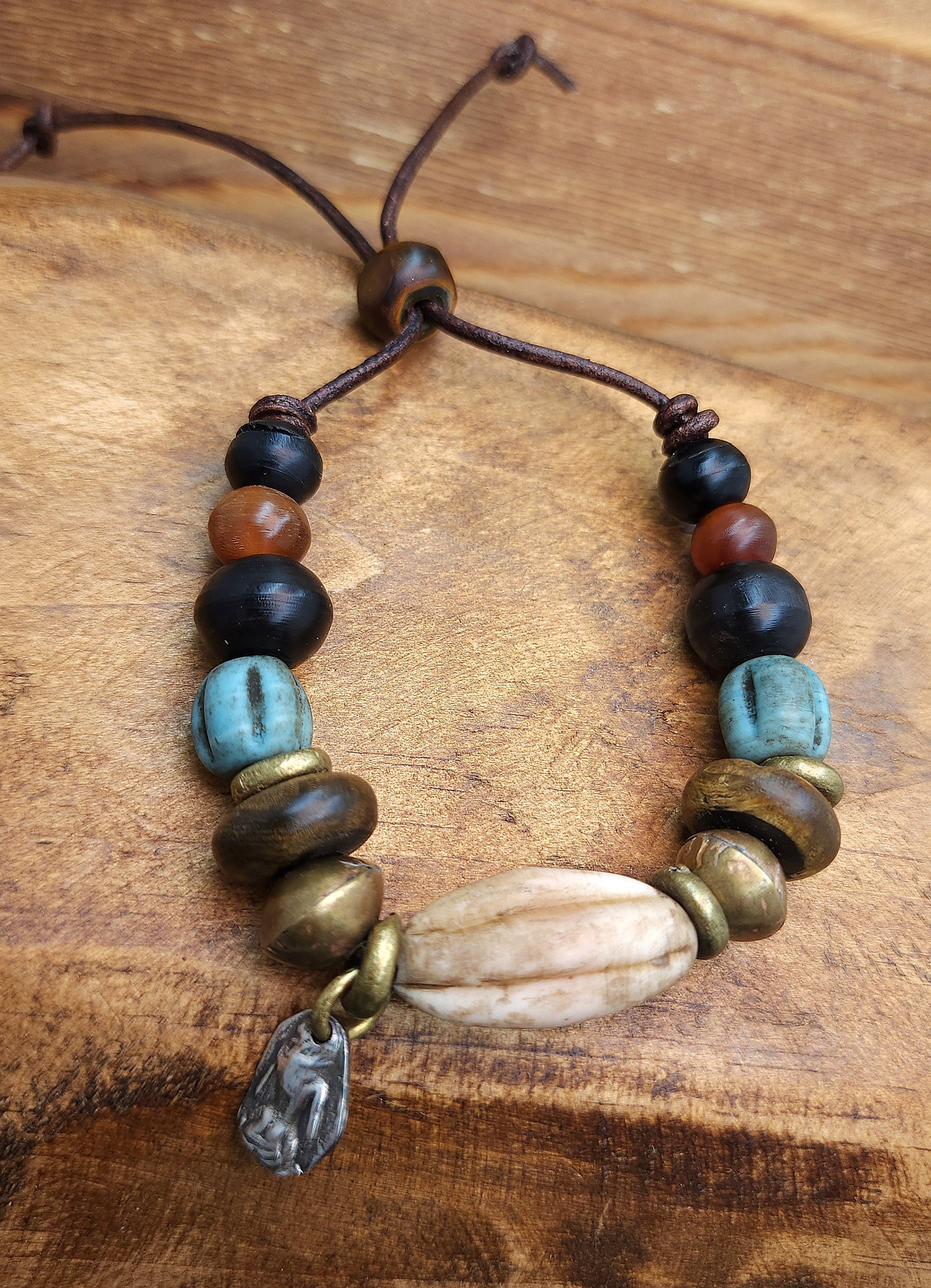 Pulsera Elegante Sofisticada - Rústica - Regalo Para Él O Ella - Joyería Hecha a Mano - Vintage - Pulsera de Cuero - Plata 99.9.