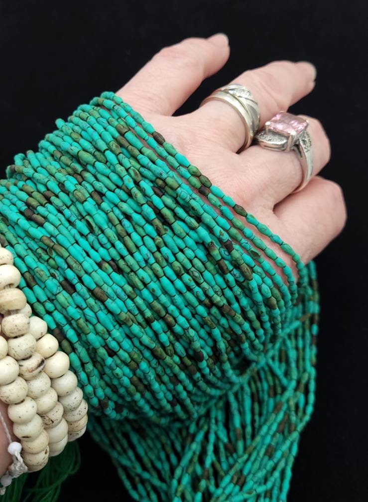 Beautiful Heishi Beads Turquoises Afghani /Strand 15"  4-5mm x 3mm 89-95 Beads / Jewelry Supplies.