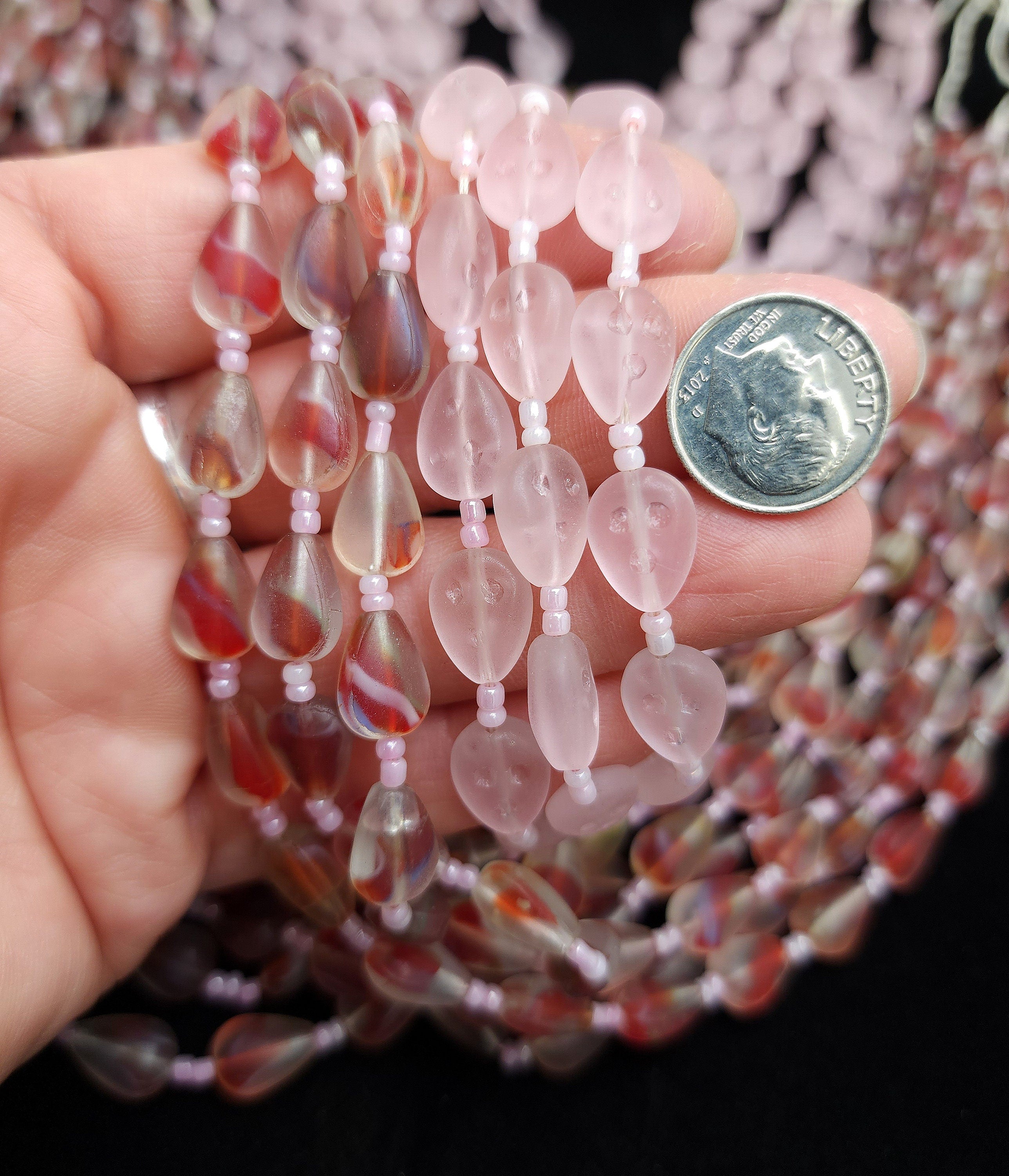 Glass Beads From AfghanistanStrand 17" 10-11mm / Jewelry Supplies / Egyptian Style Beads / Opaque Glass Beads / Jewelry Supplies.