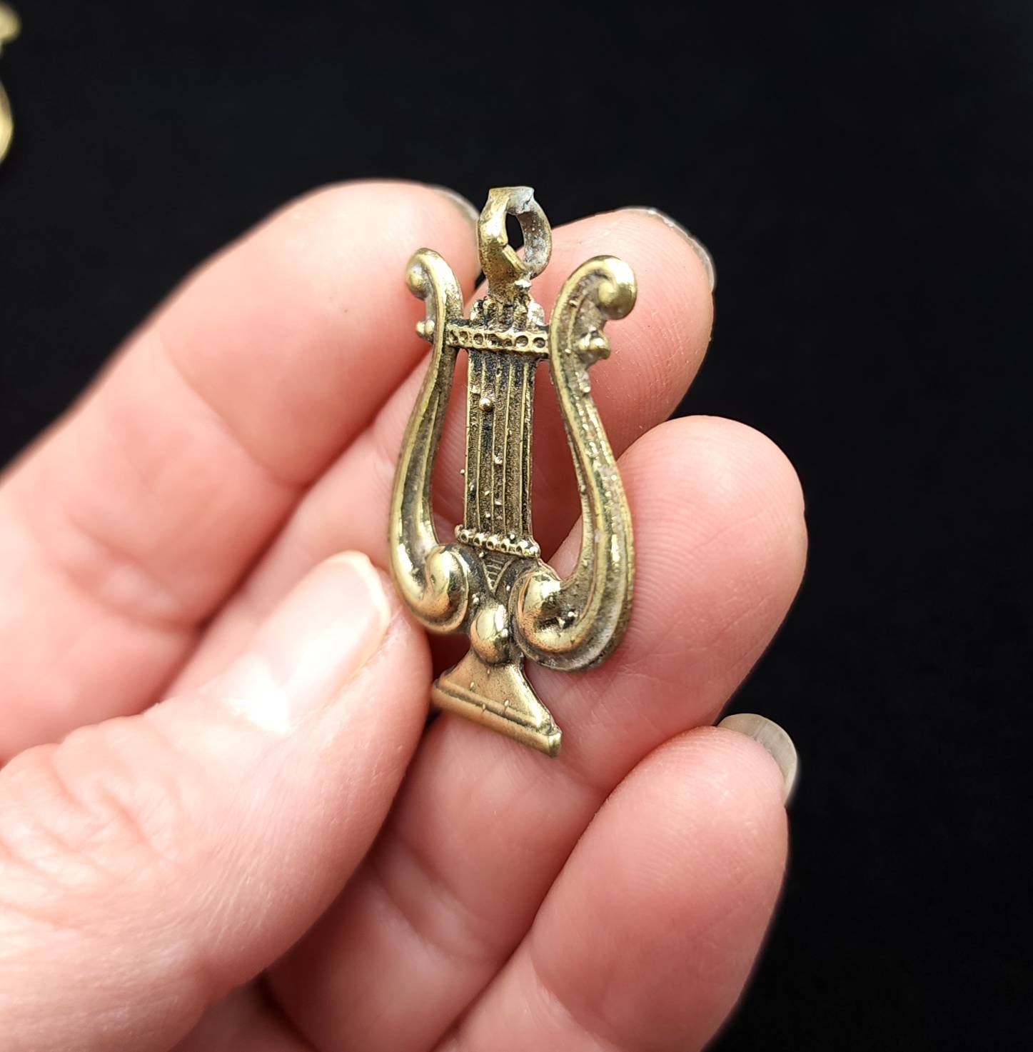 Afghani Artisan Hands Brass Pendants 35-36mm Long x 23mm Wide / Vintage / Tribal / Ethnic  / Jewelry Making Supplies.